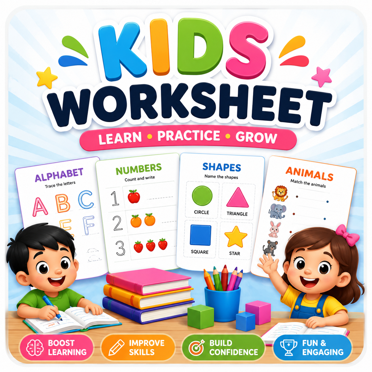 Kids Worksheet Bundle